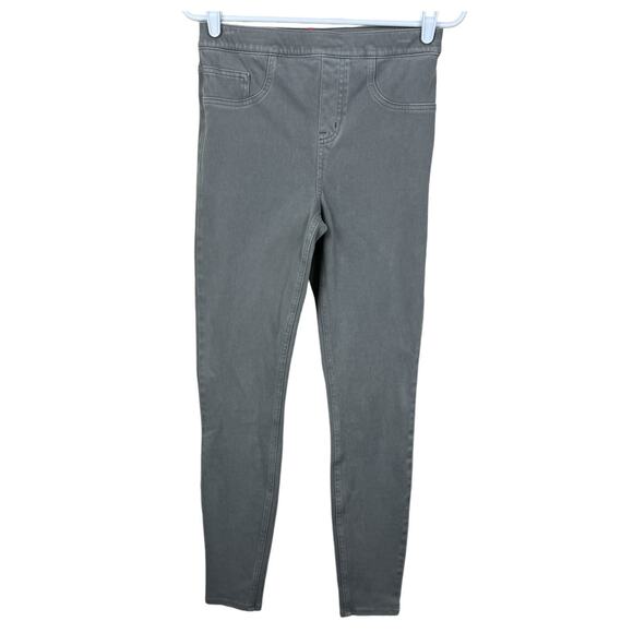 SPANX Pants - Women's Spanx Taupe Jean-ish Ankle Leggings Faux‎ Front Pocket Knit Jeggings M